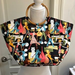 Neiman Marcus Retro Bamboo Handle Bag